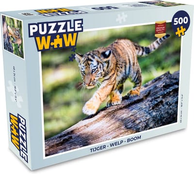Puzzel Tijger - Welp - Boom - Legpuzzel - Puzzel 500 stukjes