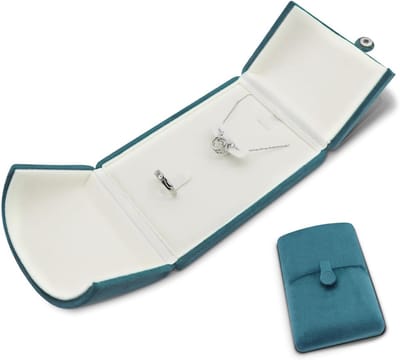 Reisjuwelendoosje voor Ringen, Kettingen, Oorbellen en Armbanden - Draagbare Organizer en Display Case (Blauw)
