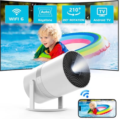 Mini Projector - Draagbare Beamer - Filmavond Thuis - Automatische Keystone - 200 Inch Scherm - Zwart