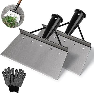 2 stuks multifunctionele tuinschep 21 cm - onkruidverwijderaar van mangaanstaal