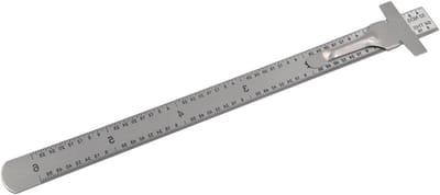 Roestvrijstalen Liniaal - Meetlat Precisie - Nauwkeurig Meten - Geëtste Schaalverdeling - 23 cm - Zilverkleurig