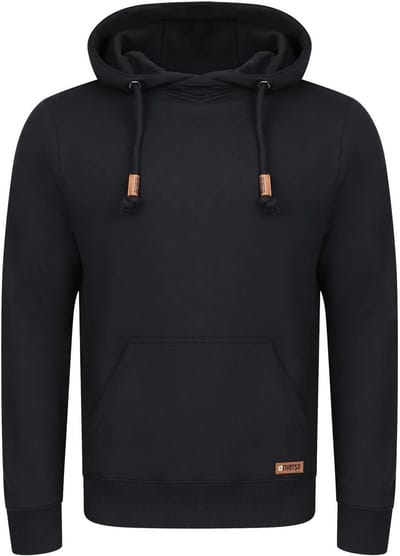 Heren Hoodie Regular Fit Sweatshirt met Overlapkraag