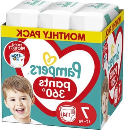 Luierbroekjes - Broekluiers Pants - Babyverzorging - 360 graden pasvorm - 114 stuks - Wit