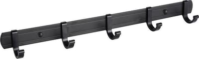 WillieJan Garderobe haken 2805 – 5 Haken op Rij – Zwart – Aluminium