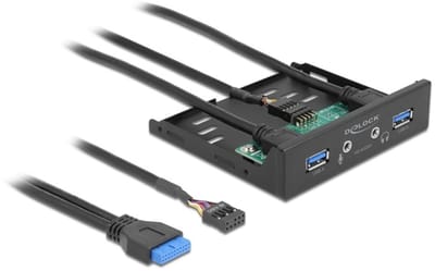 Delock 3.5″ USB 3.2 Gen 1 Front Panel 2 x USB Type-A + HD-Audio