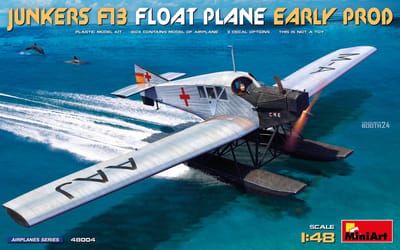 MiniArt Modelbouwpakket Vliegtuigen - 48004 Junkers F13 Watervliegtuig - Vroege Productie Plastic - 1:48 - Modelbouw