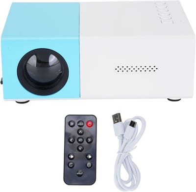 Draagbare 1080p Full HD Projector met Ingebouwde Speaker en Koelventilator voor Thuisbioscoop en Buitenfilms, Ideaal voor Kamperen en Laptopgebruik