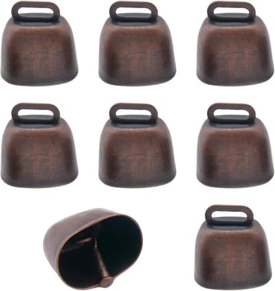Koperen Bellen - Metalen Rinkelbellen - Dieren Lokaliseren - Luid Geluid - 8 Stuks - Rood Brons