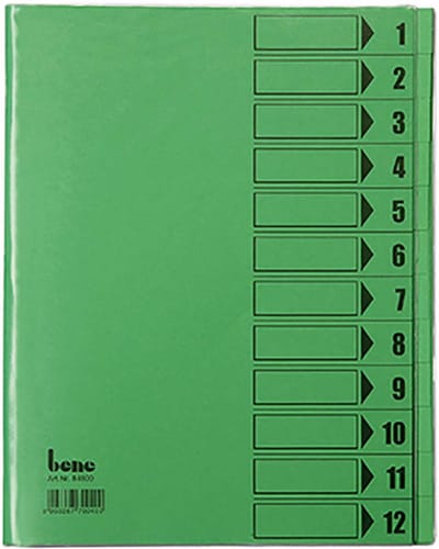 Bene 84800GN map met stofomslag, groen