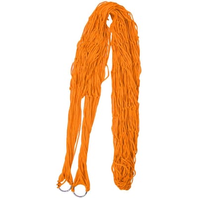 Comfortabel Dubbel Schommelend Hangend Bed Nylon Gaas Hangmat voor Buiten Kamperen(oranje) orange