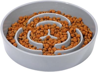 Hondenbak Keramiek - Voerbak Hond - Hond Voeden - Vaatwasmachinebestendig - 400 ml - Grijs