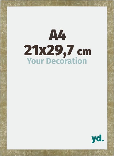 Your Decoration - Fotolijst A4 21x 29,7 cm - MDF - Goud Antiek - Mura