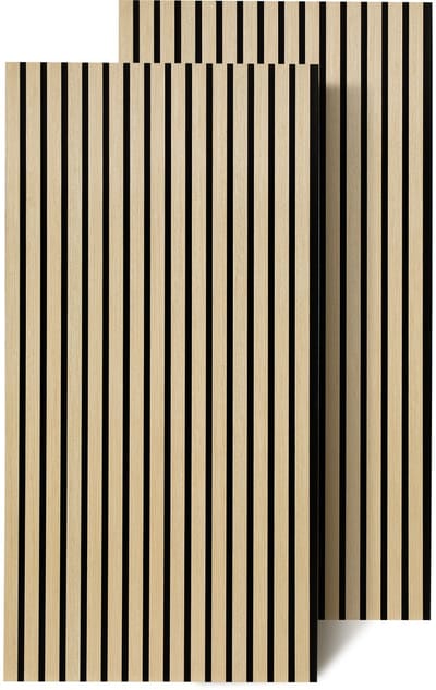 2x Akoestische panelen Geluidsabsorberend paneel Geluidsdemping Akoestisch Wandpaneel Geluidsdemper Wanddecoratie 120x60x2.1cm Log
