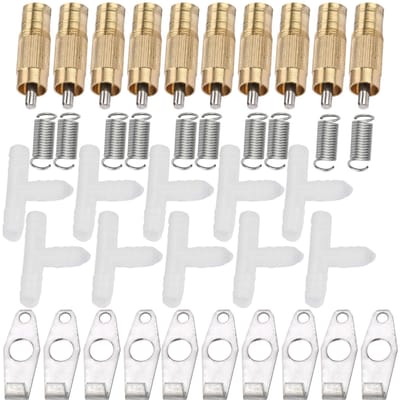 10 stuks/ Set RVS Automatische Nippel Drinkbak voor Konijn Rat Fret(Ronde) gray