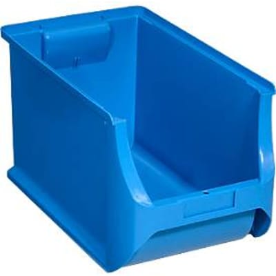 Magazijnbak serie Base 4H - polypropeen - B 205 x D 335 x H 200 mm - 9,8 l - blauw - 8 stuks - ons merk Schäfer Shop Pure