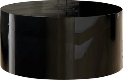 Salontafel Elvina Hoogglans Zwart - MDF - Rond - 60x60cm - Hoogte 30 cm