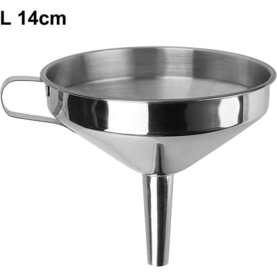 Metalen trechter voor inblikken Keukengereedschap Keukenaccessoires Brede mond trechters Bar Wijn Bier Oliefles Trechter 14cm