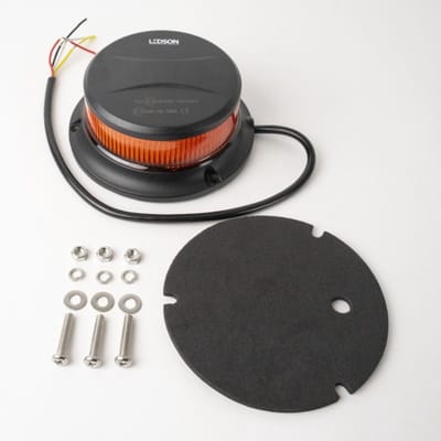 Zwaailamp - Ledson - Slim - Amber - 7 flitspatronen - Amber - R65 - 12V-30V