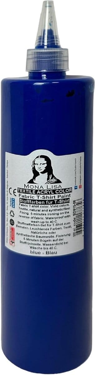 Südor Textielverf 500 ml, blauw.Wasbestendige textielverf voor lichte stoffen. Wasmachinebestendig, wasbestendig. Fixatie door strijken