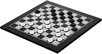 Philos Schaak/Dam Set - Houten speelbord 40 mm velden - Vanaf 6 jaar