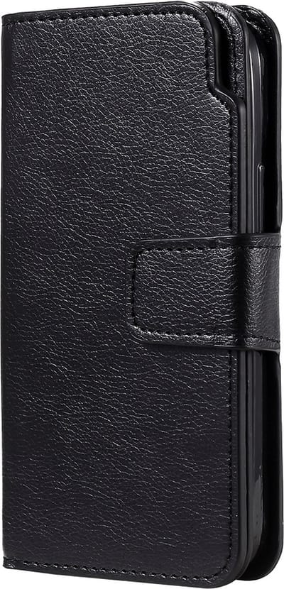 Hoesje geschikt voor iPhone 15 Plus - Bookcase - Pasjeshouder - Portemonnee - Luxe - Kunstleer - Zwart