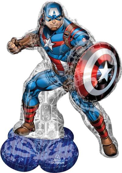 Amscan - Captain America - Folie ballon - 147cm - Leeg - 1 stuks.