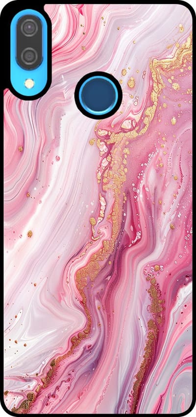 Smartphonica Telefoonhoesje Geschikt voor Huawei P20 Lite / Nova 3E met marmer opdruk - TPU backcover case marble design - Roze geschikt voor Huawei Nova 3E;Huawei P20 Lite (2018)
