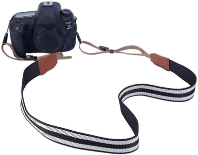 Dailygoods- Camerariem verstelbaar - Gevlochten schouderriem - Katoen/Polyester - Snelsluiting - Nekvriendelijk - 170 cm lengte - Camera Strap
