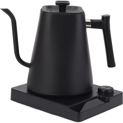 Zwanenhals Elektrische Waterkoker Temperatuurregeling 304 Roestvrij Staal LED Scherm Pour Over Koffie voor L black