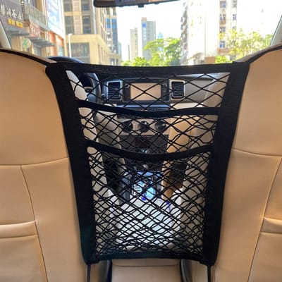 Auto Opbergnet - Organizer Tas - Auto Organiseren - 3-laags Mesh - Universeel - Zwart