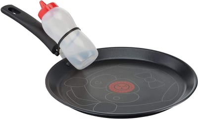 Pannenkoekenpan - Crêpepan Panda - Leuke pannenkoeken maken - Antiaanbaklaag met dierenfiguur - 25 cm - Zwart