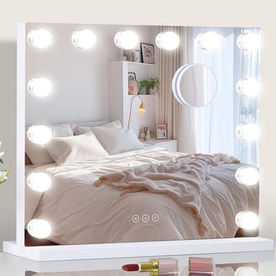 Verlichte Make-up Spiegel met Dimbare LED Verlichting en Touch Control