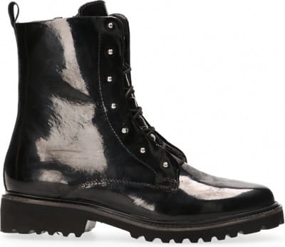Van Dalen - Veterbootie leer - Black - 38