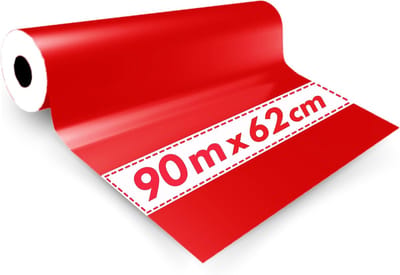 Cadeaupapier Rol - Inpakpapier - Feestelijke Geschenkverpakking - Stevig en Herbruikbaar - 62 x 90 Meter - Rood
