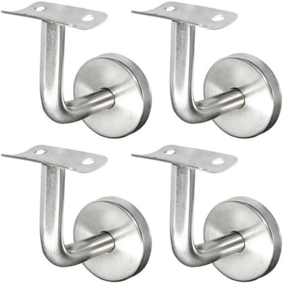 EXCITAT Trapleuningbeugel - RVS wandbeugel - Leuningbeugel - Zilver - 4 stuks
