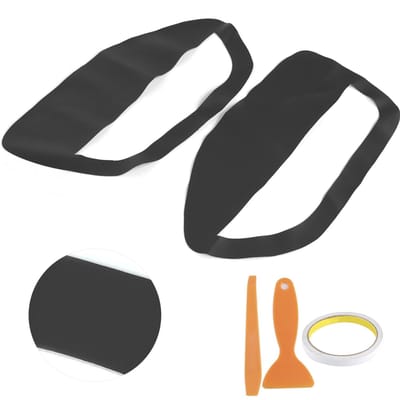 2 Pièces Cartes d'Insertion de Panneau de Porte de Voiture Couverture Synthétique en Cuir Compatible pour Ford Mustang 2005‑2009Noir noir