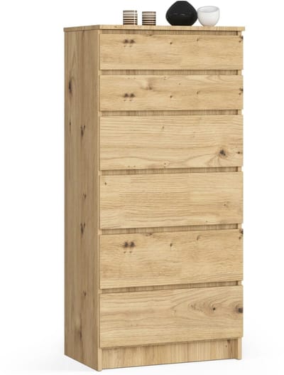 Ladekast K60 met 6 Lades / AKORD Furniture Factory / Artisan Eik / 60 x 130 x 40 cm