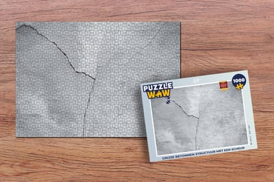 Puzzel Beton - Scheur - Grijs - Legpuzzel - Puzzel 1000 stukjes volwassenen