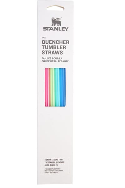 Stanley Quencher Vervangende Rietjes Set Summer (4 stuks) – Herbruikbare Rietjes voor Stanley Tumbler 30oz/0.89L – BPA-vrij – Originele Stanley Accessoires