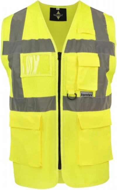 Korntex Multifunctional Hi-Vis Mesh-Vest Athens KX808 - Signal Yellow - L