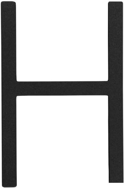 Huisnummer Zwart - Adres Teken - Deur Personaliseren - Zelfklevend Roestvrij Staal - 7.6 cm Hoog - Zwart