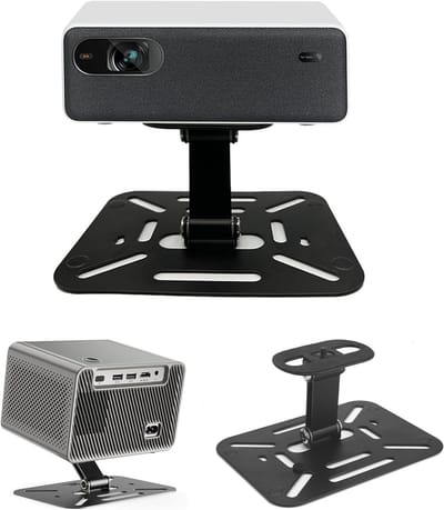 Verstelbare Projectorstandaard met 360° Rotatie, Tripod Houder voor Muur- en Plafondmontage, Geschikt voor Projectoren met 1/4 Inch Schroefdraad, Zwart