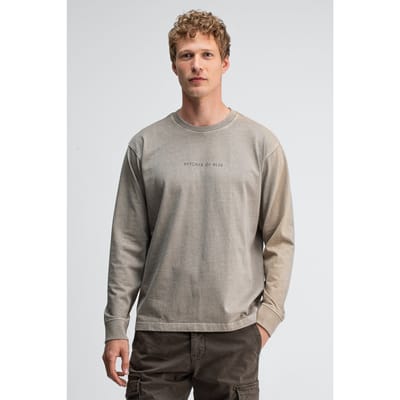Butcher of Blue Army Qcc Loose Tee Ls Slate Grey Vd Size: S | Sweaters Outlet | Heren | Grijs