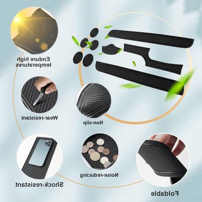 Non-slip rubberen matten voor Mini Cooper F56 (2-deurs) 2015-2023, console en deur naad matten, interieur bescherming