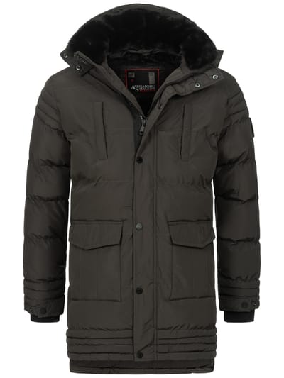 Alessandro Salvarini heren winterjas AS285 met teddyvoering en afneembare capuchon