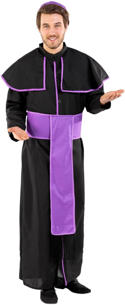 dressforfun - Herenkostuum priester Benedictus M - verkleedkleding kostuum halloween verkleden feestkleding carnavalskleding carnaval feestkledij partykleding - 300279
