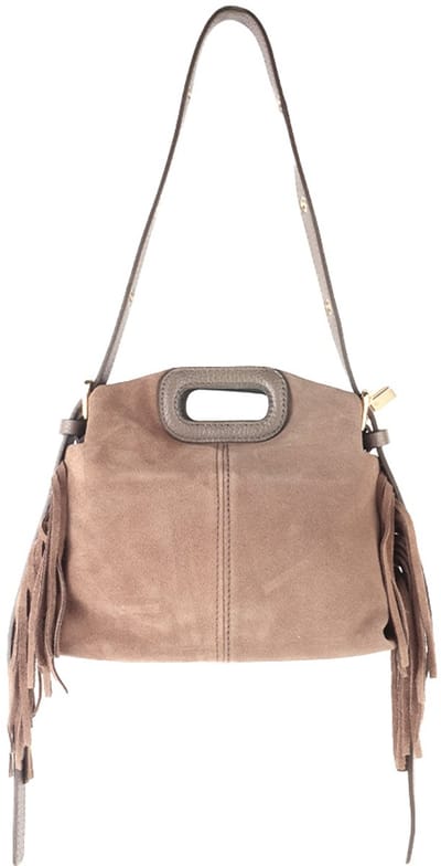 Giuliano Lederen Suede Schoudertas Ziva - Taupe