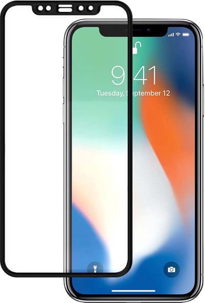 Peachy Tempered Glassprotector Zwarte Rand geschikt voor iPhone XS Max iPhone 11 Pro Max - Bescherming Krasvast 9H