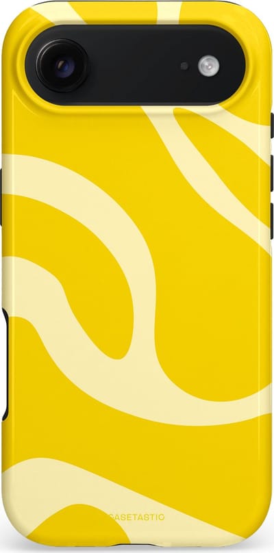 Casetastic hoesje geschikt voor Apple iPhone Air - MagSafe - Dubbellaagse bescherming - Citroen Gele Zonnestraal - Fashion Case - Geel Crème