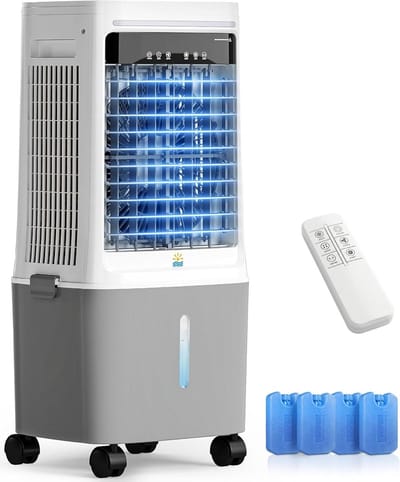 Draagbare Luchtkoeler - Mobiele Airco - Verfrissing Zomer - 3-in-1 Functie - 25 Liter Tank - Wit